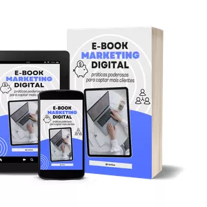 Imagem de capa para o Ebook Práticas poderosas  para captar mais clientes (Marketin Digital)