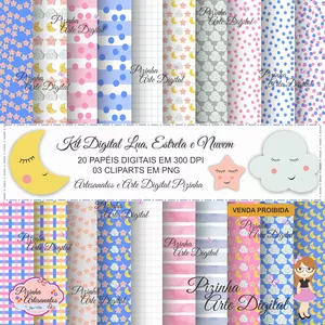 Imagem de capa para o Curso online Kit Digital Lua, Estrela e Nuvem