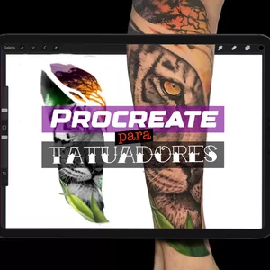 Imagem de capa para o Curso online Procreate para Tatuadores