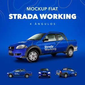 Imagem de capa para o Curso online MOCKUP FIAT STRADA WORKING - 4 ÂNGULOS