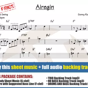 Cover image for Online course Airegin (Sheet Music + Backing Tracks)