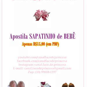 Imagem de capa para o Ebook Apostila SAPATINHO de BEBÊ