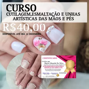 Curso Curso Cutilagem,esmaltação,unhas artísticas DANIELE TEMER 