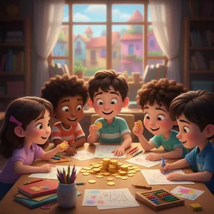 Imagem de capa para o Ebook Tesouro de Sabedoria: Finanças para Crianças com Diversão e Fé