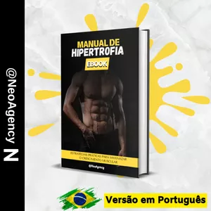 Imagem de capa para o Ebook Manual de Hipertrofia 🏋️‍♀️