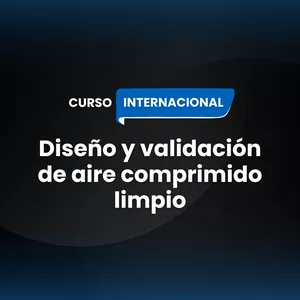 Imagen de portada para Curso online Curso internacional: Diseño y validación de aire comprimido limpio