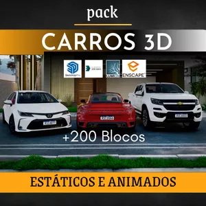 Imagem de capa para o Curso online PACK CARROS 3D