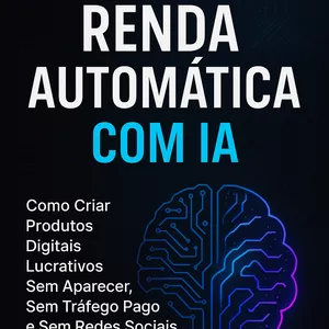 Imagem de capa para o Ebook Renda Automática com IA: Como Criar Produtos Digitais Lucrativos Sem Aparecer, Sem Tráfego Pago e Sem Redes Sociais
