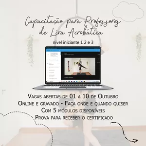 Imagem de capa para o Curso online Curso de Capacitação para Professores de Lira Acrobática - Nível Iniciante I, II e III