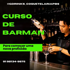 Imagem do curso Curso de Bartender/Barman - Drinks & Coquetéis e mais