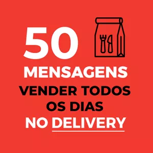 Imagem de capa para o Ebook 50 mensagens para vender todos os dias no delivery