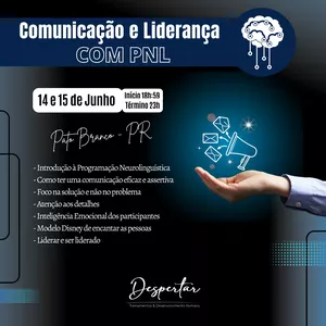 Imagem de capa para o Evento presencial Comunicação e Liderança com PNL - Pato Branco