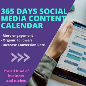 Cover image for Online course 365 days Social Media Content Calendar
