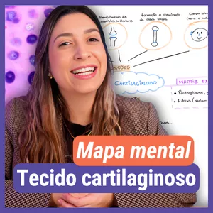 Imagem de capa para o Ebook MAPA MENTAL - TECIDO CARTILAGINOSO. Material de Apoio aulas Youtube