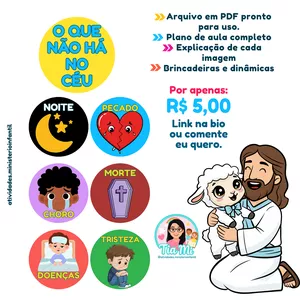Imagem de capa para o Ebook O QUE NÃO HÁ NO CÉU – PDF COMPLETO PARA O MINISTÉRIO INFANTIL