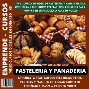 Imagen de portada para Curso online CURSO DE PASTELERIA Y PANADERIA +BONUS DE OBSEQUIO