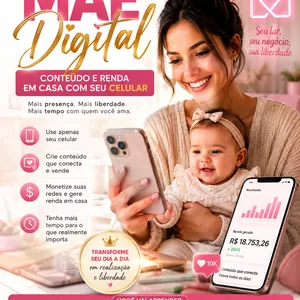 Imagem do curso Mãe Digital: Conteúdo e Renda em Casa com Seu Celular