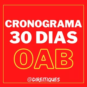 Imagem de capa para o Ebook CRONOGRAMA 30 DIAS PARA A OAB!