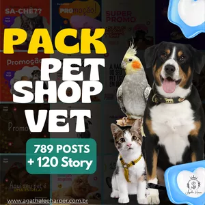 Imagem do curso 🐾 Pack Canva Pet Shop e Clínica Veterinária: 789 Posts + 120 Stories Bônus 🐾🐾