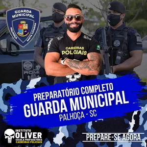 Imagem de capa para o Curso online 👮‍♂️ Preparatório Completo GUARDA MUNICIPAL de PALHOÇA - SC 👮‍♂️ GCM - Instituto Óliver