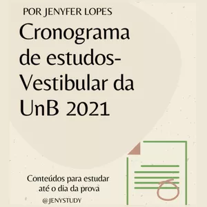 Imagem principal do produto Cronograma de estudos Vestibular UnB 2021/2022
