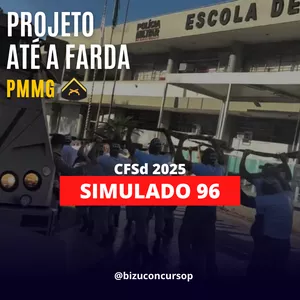 Imagem de capa para o Ebook SIMULADO 96 PÓS-EDITAL CFSd PMMG 2025