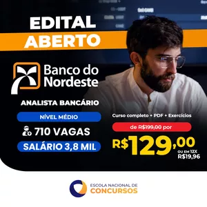Imagem do curso BNB (Banco do Nordeste) - Analista Bancário