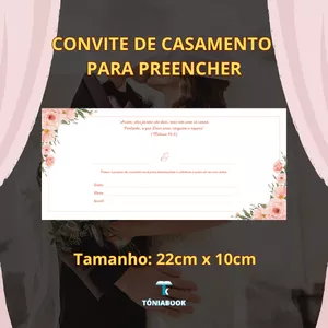 Imagem de capa para o Ebook Convite de Casamento Para Preencher 