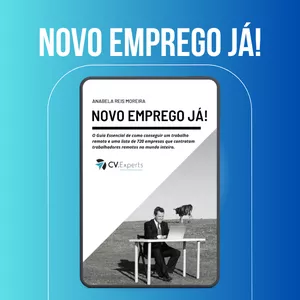 Imagem de capa para o Ebook Novo Emprego Já! - O Guia essencial de como conseguir um trabalho remoto e uma lista de 720 empresas que contratam trabalhadores remotos no mundo inteiro