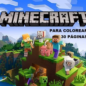 Imagen de portada para Ebook MINECRAFT PARA COLOREAR