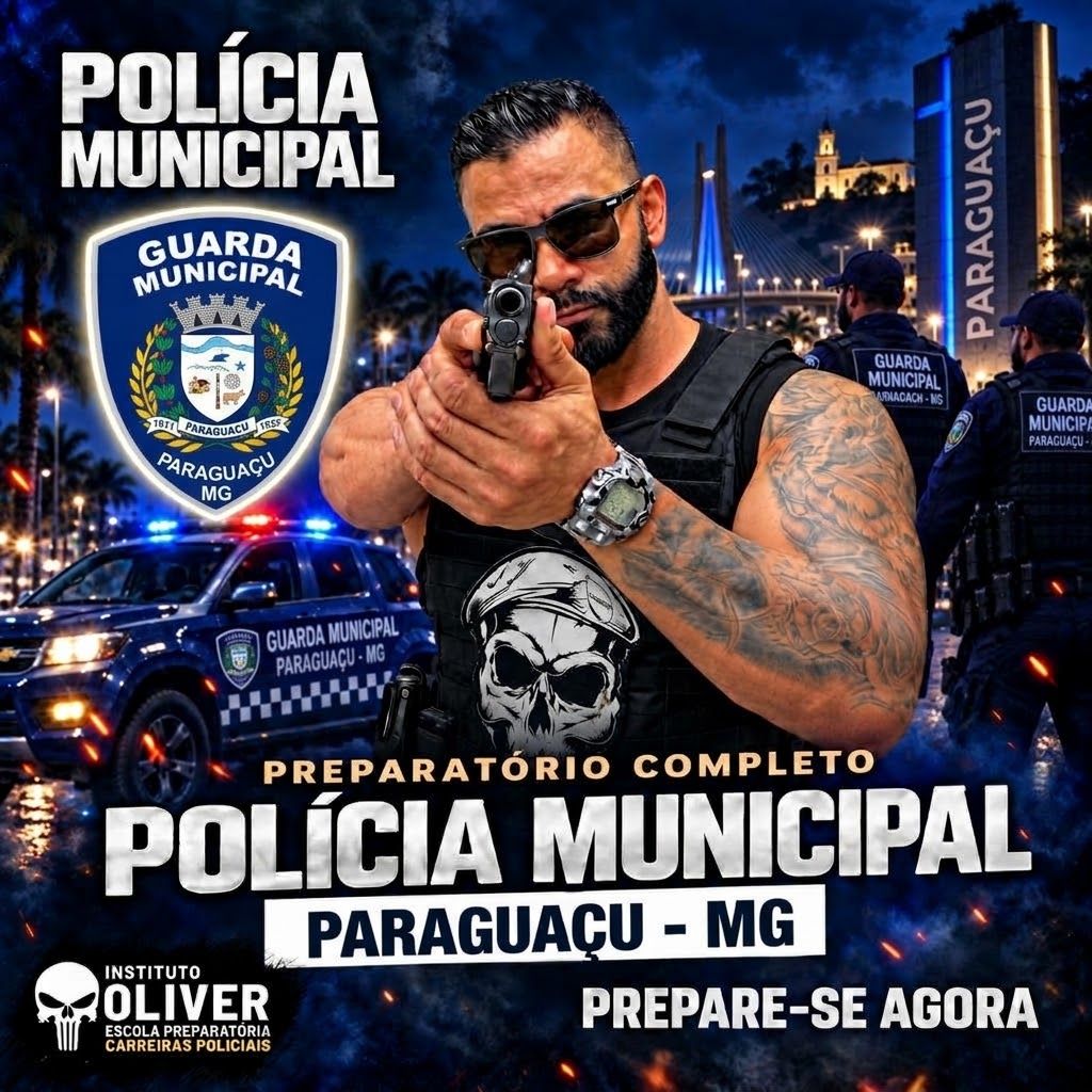 Imagem do curso 👮‍♂️ PREPARATÓRIO COMPLETO  GUARDA MUNICIPAL DE PARAGUAÇU - MG 👮‍♂️ GCM - INSTITUTO ÓLIVER