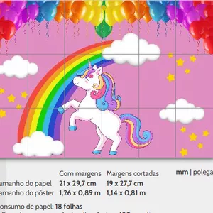 Imagem de capa para o Ebook PAINEL DE FESTA TEMA UNICÓRNIO