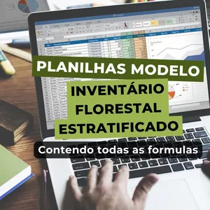 Imagem de capa para o Ebook +2 PLANILHAS PARA INVENTÁRIO FLORESTAL ESTRATIFICADO  CONTENDO TODAS AS FÓRMULAS