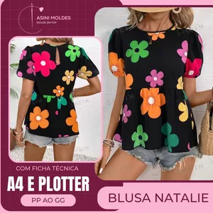Imagem de capa para o Curso online BLUSA NATALIE - Molde em PDF