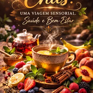 Imagem de capa para o Ebook CHÁS - UMA VIAGEM SENSORIAL, SAÚDE E BEM ESTAR