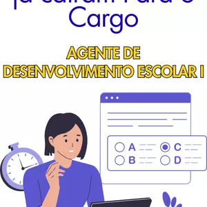 Imagem de capa para o Ebook 339 Questões Que Já Caíram para o Cargo Agente de Desenvolvimento Escolar I + PRESENTE: Apostila Plano de Estudo Focado Agente de Desenvolvimento Escolar I Itapetininga