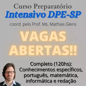 Imagem de capa para o Curso online Curso Completo de Preparação para o Concurso da Defensoria Pública de São Paulo