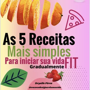 Imagem de capa para o Ebook As cinco receitas estratégicas  mais simples para iniciar sua vida FIT gradualmente 