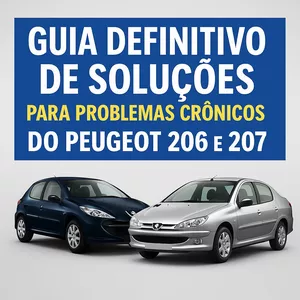 Imagem de capa para o Ebook Guia Definitivo de Soluções para Problemas Crônicos do Peugeot 206 e 207
