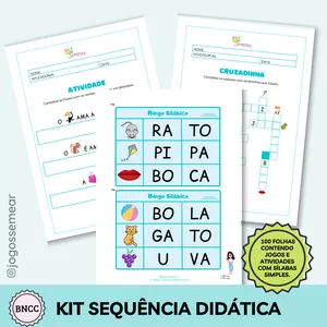 Imagem de capa para o Ebook KIT SEQUÊNCIA DIDÁTICA - SÍLABAS SIMPLES