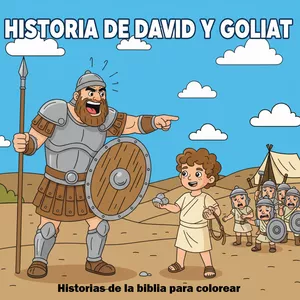 Imagen de portada para Ebook David y Goliat. Historia bíblica para colorear.