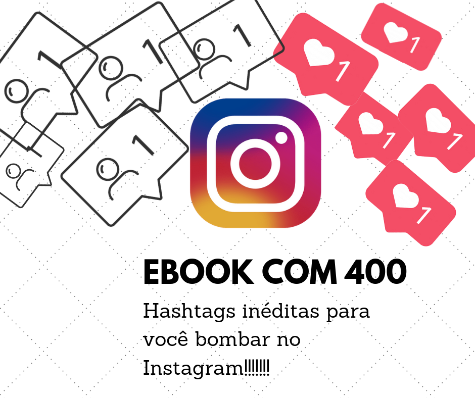 Imagem do curso Ebook com 400 Hashtags Inéditas para bombar no instagram