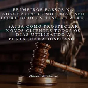 Imagem de Primeiros passos na advocacia: Como criar seu escritório on-line do zero pela plataforma JusBrasil.                criado por Luiz Carlos Kreutz Junior na hotmart