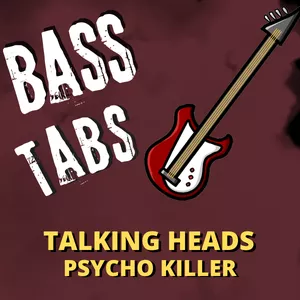 Imagem de capa para o Ebook "Psycho Killer" - Talking Heads - Tablatura de Contrabaixo