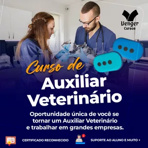 Imagem de Curso Auxiliar Veterinário criado por Venger Cursos na hotmart