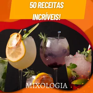 Imagem de capa para o Curso online "Mixologia Master: Aprenda a Fazer 50 Drinks Incríveis e Torne-se um Expert em Coquetéis!"