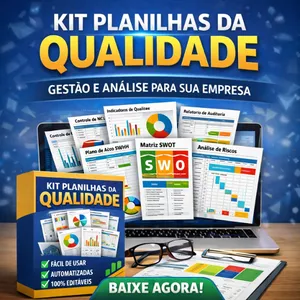 Imagem de capa para o Ebook Kit de Ferramentas da Qualidade – Planilhas em excel Essenciais para Melhoria Contínua