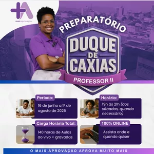 Imagem de capa para o Curso online Preparatório Duque de Caxias  +Aprovação - Professor II