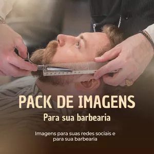 Imagem de capa para o Ebook Pack de Imagens para Barbearia
