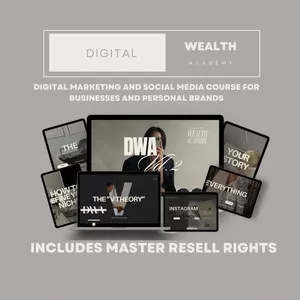 Cover image for Online course Digital Wealth Academy: Course in Digital Marketing and Social Media for Businesses and Personal Brands with Master Resell Rights